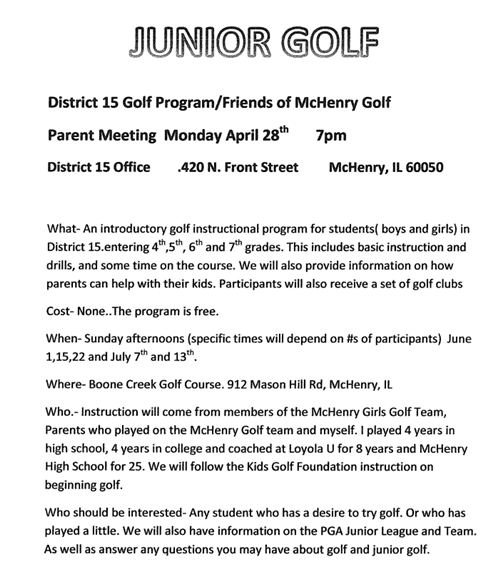 Junior Golf